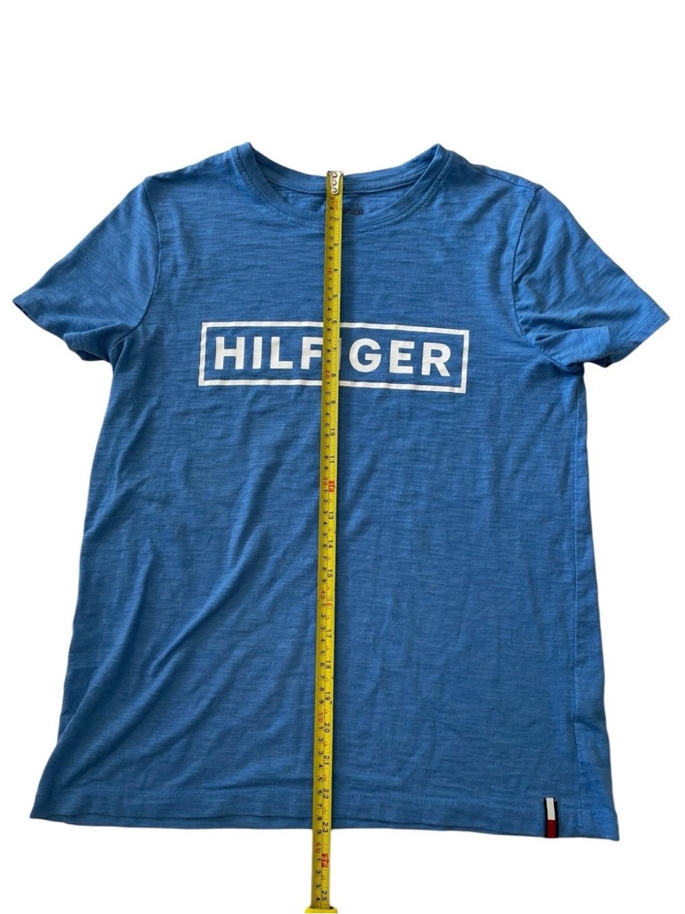 Tommy Hilfiger Casual Crewneck Tee in Blue and White Regular Fit. - Picture 6 of 6